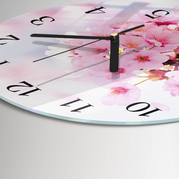 Reloj de pared redondo Flores