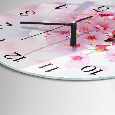 Reloj de pared redondo Flores