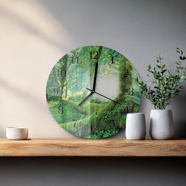 Reloj de pared redondo Musgo del bosque
