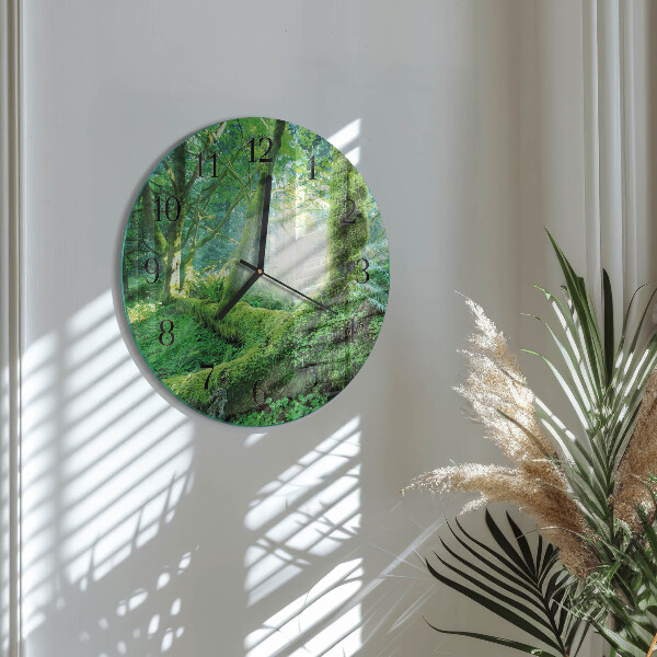 Reloj de pared redondo Musgo del bosque