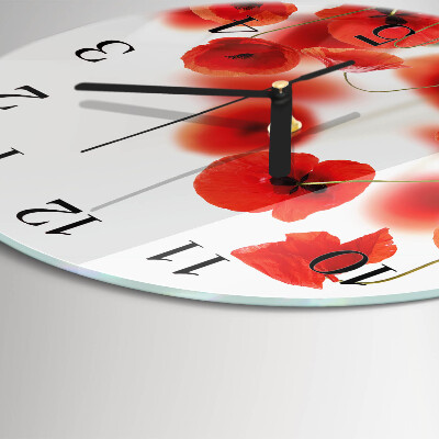 Reloj de pared redondo Amapolas