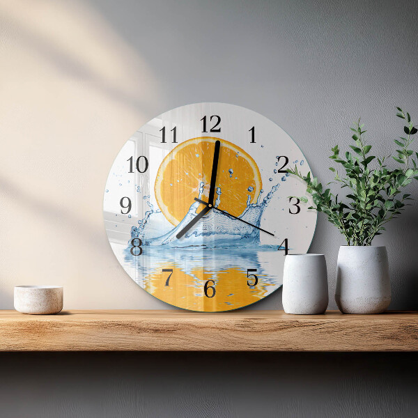 Reloj de pared redondo Agua de naranja