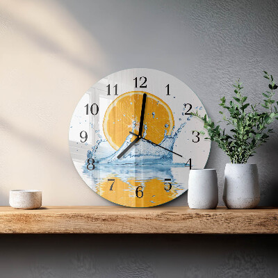 Reloj de pared redondo Agua de naranja