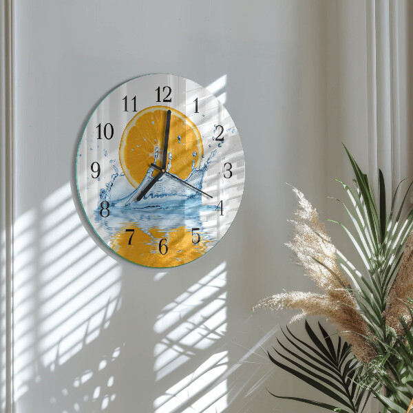 Reloj de pared redondo Agua de naranja