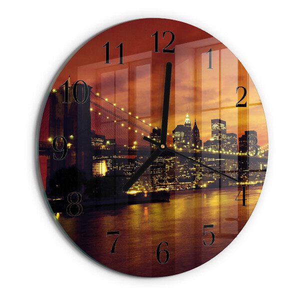 Reloj de pared redondo Puente horizontal