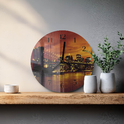 Reloj de pared redondo Puente horizontal