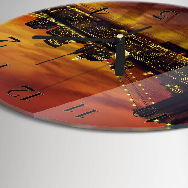 Reloj de pared redondo Puente horizontal