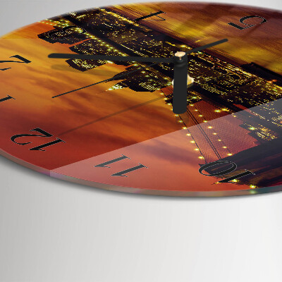 Reloj de pared redondo Puente horizontal