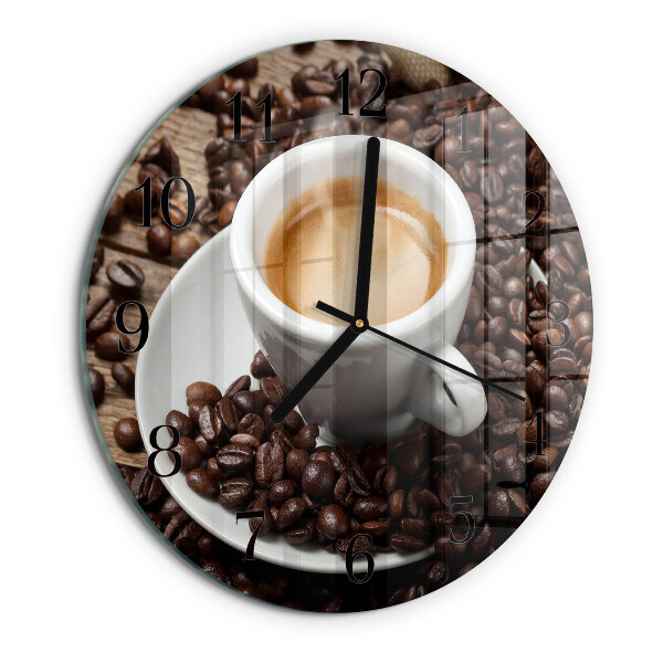 Reloj de pared redondo Taza de café
