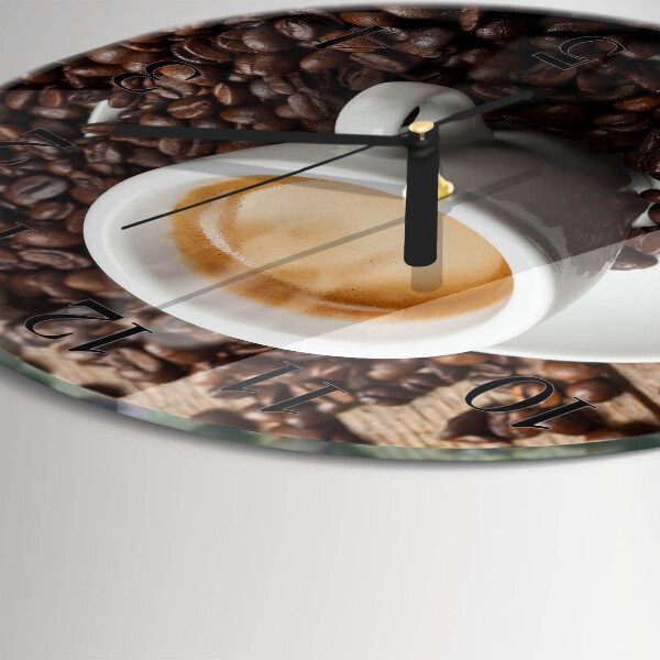 Reloj de pared redondo Taza de café