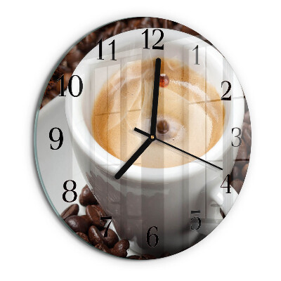 Reloj de pared redondo Taza de café