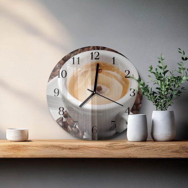 Reloj de pared redondo Taza de café