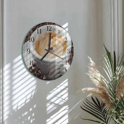 Reloj de pared redondo Taza de café