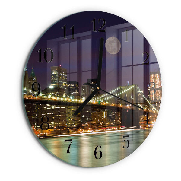 Reloj de pared redondo Puente horizontal