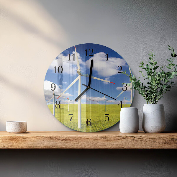 Reloj de pared redondo Parque eólico