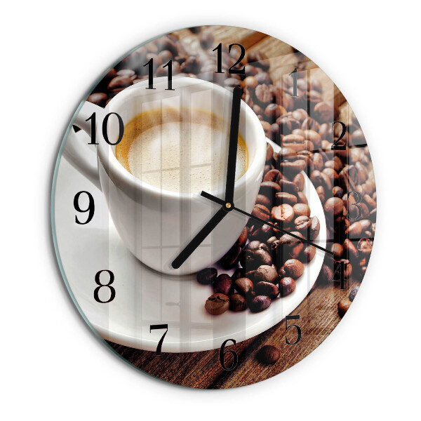 Reloj de pared redondo Taza de café