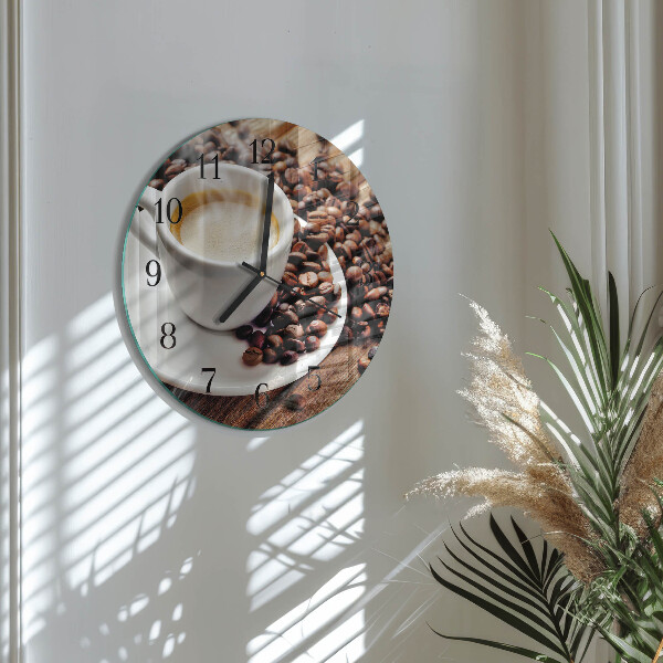 Reloj de pared redondo Taza de café
