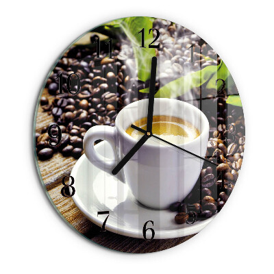 Reloj de pared redondo Taza de café