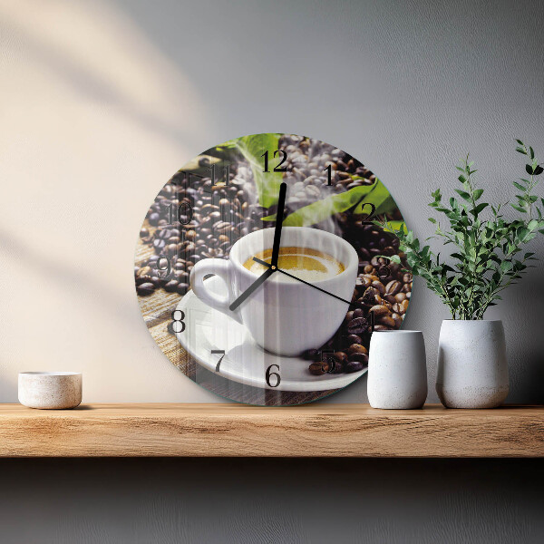 Reloj de pared redondo Taza de café