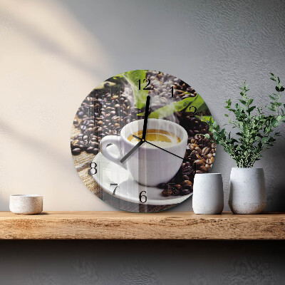 Reloj de pared redondo Taza de café