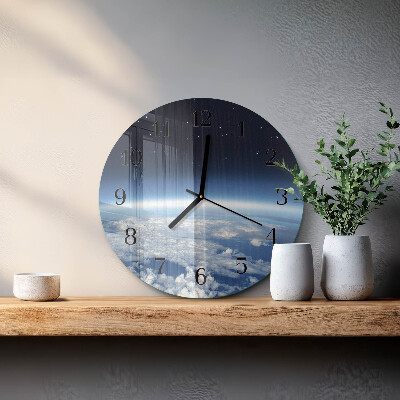 Reloj de pared redondo El universo de la Tierra