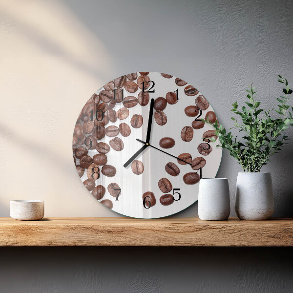 Reloj de pared redondo Granos de café
