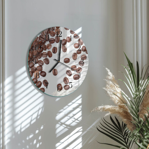 Reloj de pared redondo Granos de café