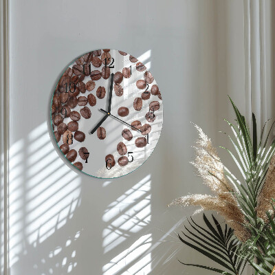Reloj de pared redondo Granos de café