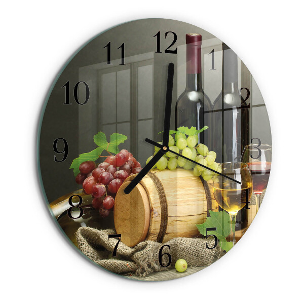 Reloj de pared redondo Uvas para vino