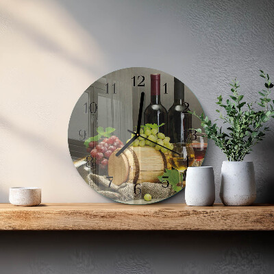 Reloj de pared redondo Uvas para vino