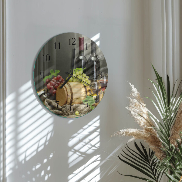 Reloj de pared redondo Uvas para vino
