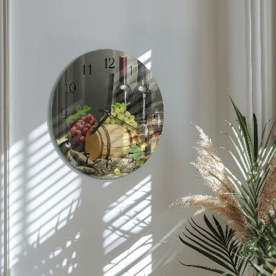 Reloj de pared redondo Uvas para vino