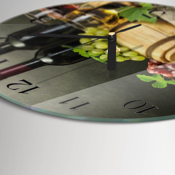 Reloj de pared redondo Uvas para vino