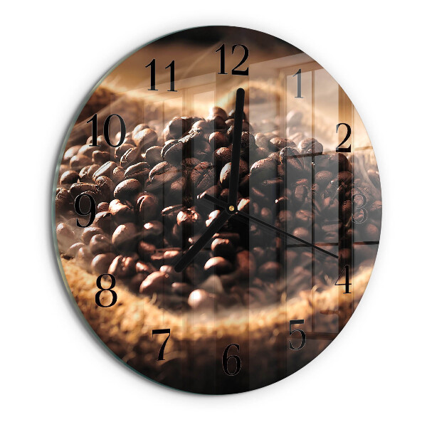 Reloj de pared redondo Granos de café
