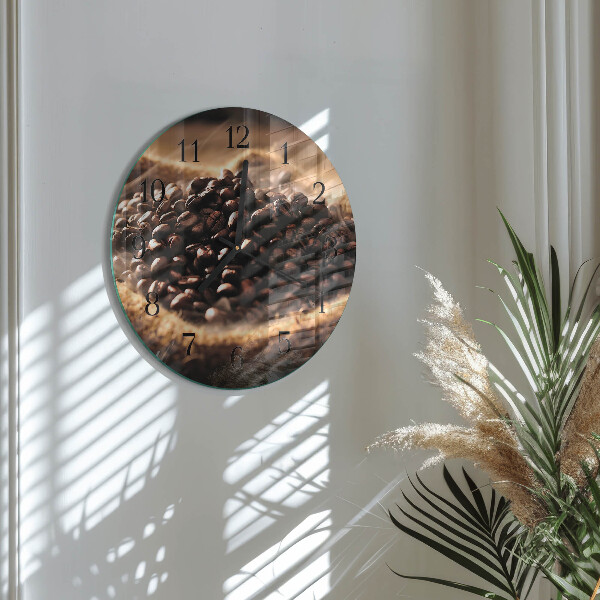 Reloj de pared redondo Granos de café