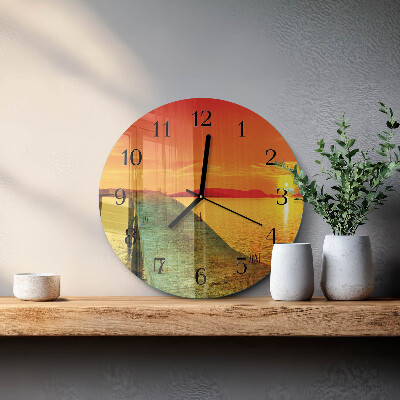 Reloj de pared redondo Puente