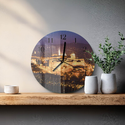 Reloj de pared redondo Ciudad de Budapest