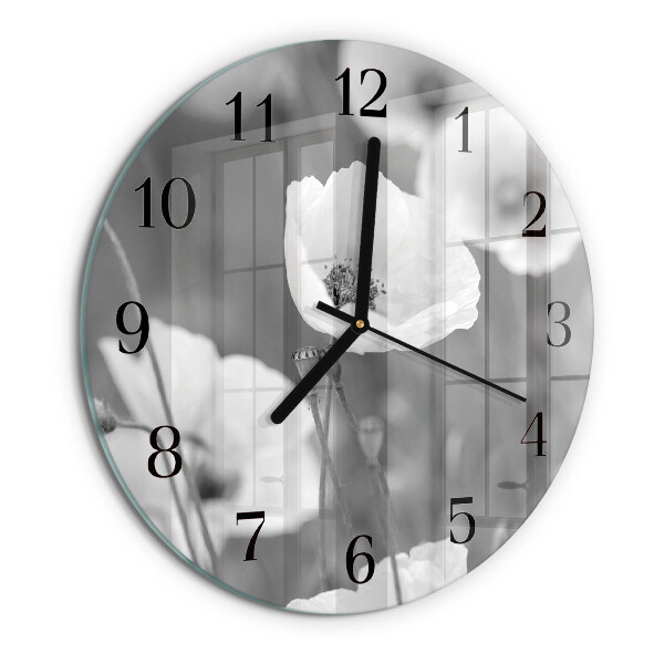 Reloj de pared redondo Amapolas
