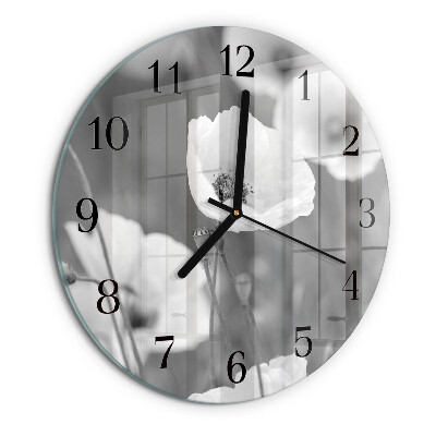 Reloj de pared redondo Amapolas
