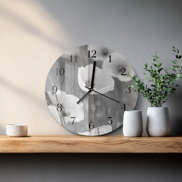Reloj de pared redondo Amapolas