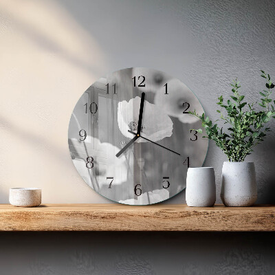 Reloj de pared redondo Amapolas