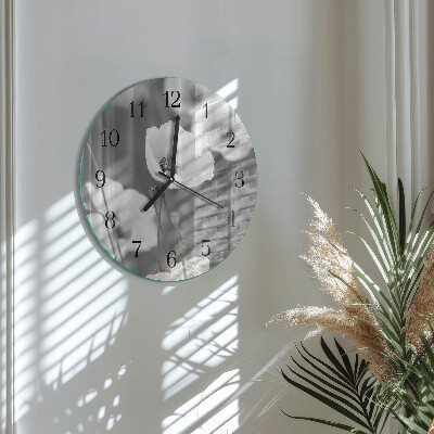 Reloj de pared redondo Amapolas