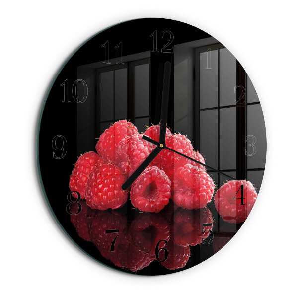 Reloj de pared redondo Frambuesas
