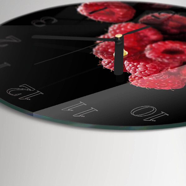 Reloj de pared redondo Frambuesas