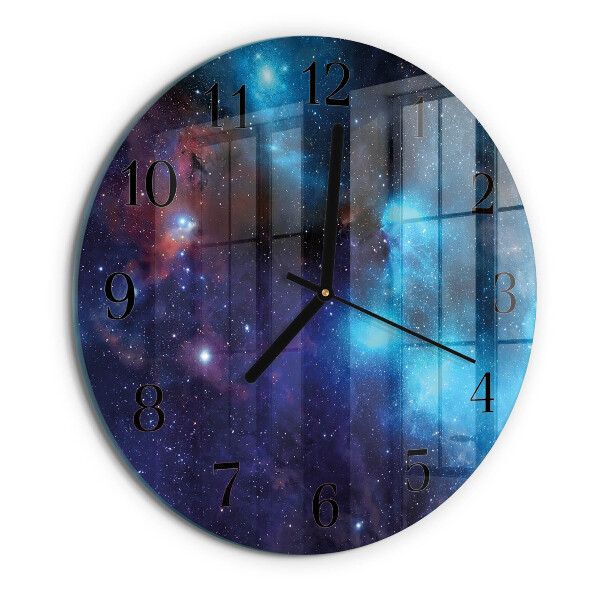 Reloj de pared redondo cielo estrellado