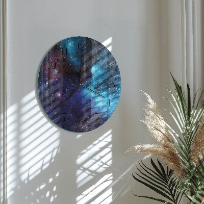 Reloj de pared redondo cielo estrellado