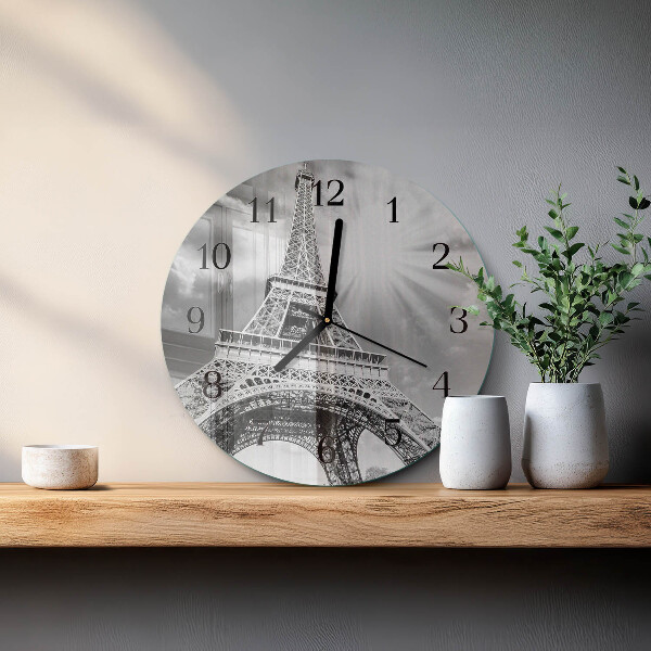 Reloj de pared redondo Torre Eiffel de París