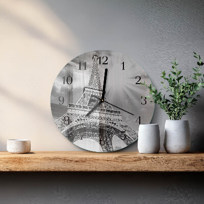Reloj de pared redondo Torre Eiffel de París