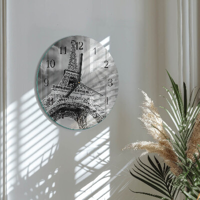 Reloj de pared redondo Torre Eiffel de París