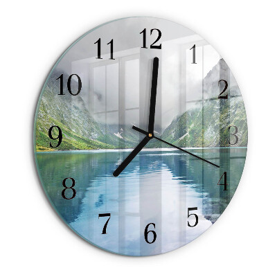 Reloj de pared redondo Lago de montaña